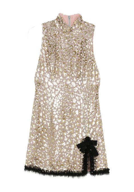 Gold-tone sequin-embellished dress Alessandra Rich - women ALESSANDRA RICH | FABX4153F45871615